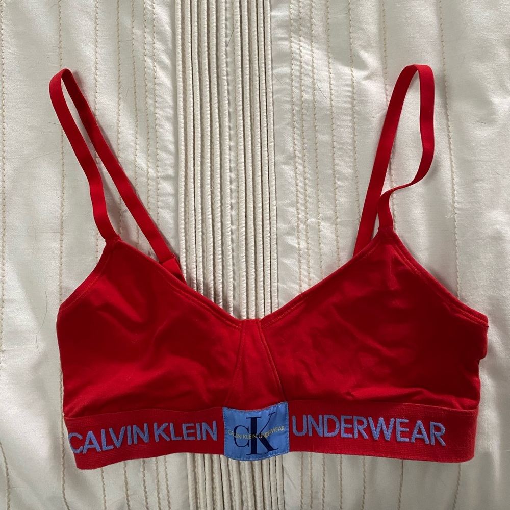 Red Calvin Klein Bralette